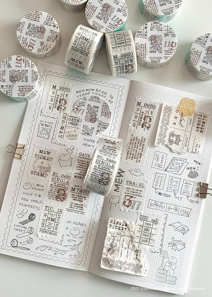Mewmewbeam Washi Tape: Ticket Stamp
