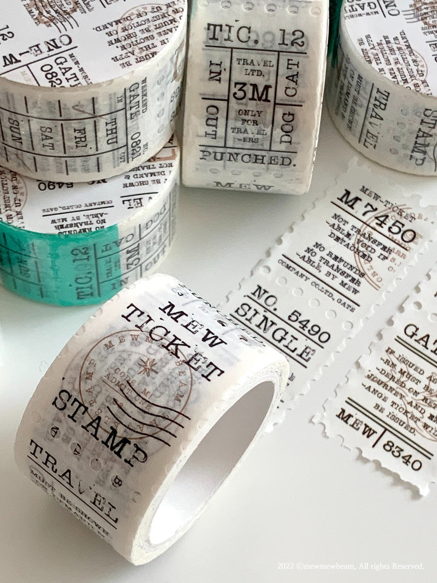 Mewmewbeam Washi Tape: Ticket Stamp