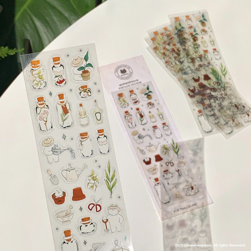 Mewmewbeam Sticker Sheet: Gardening