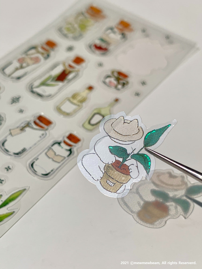 Mewmewbeam Sticker Sheet: Gardening