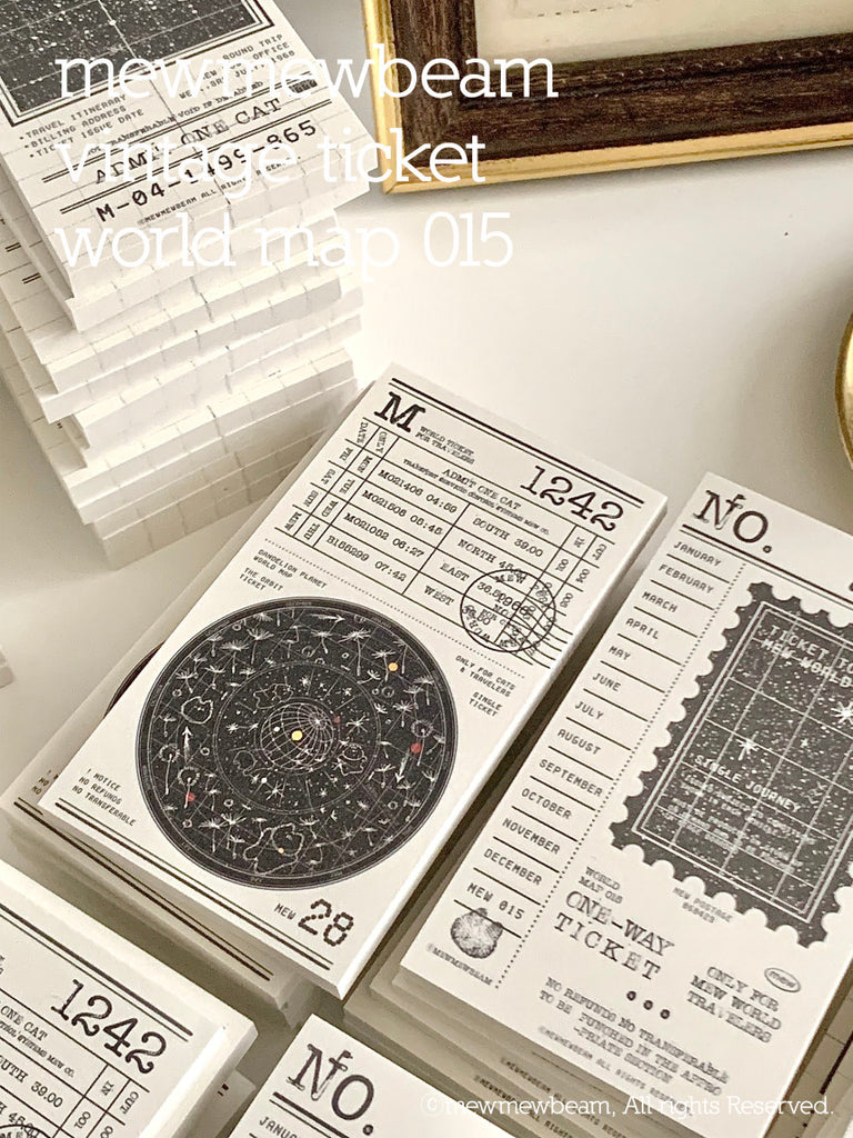 Mewmewbeam Vintage Tickets: Map 015