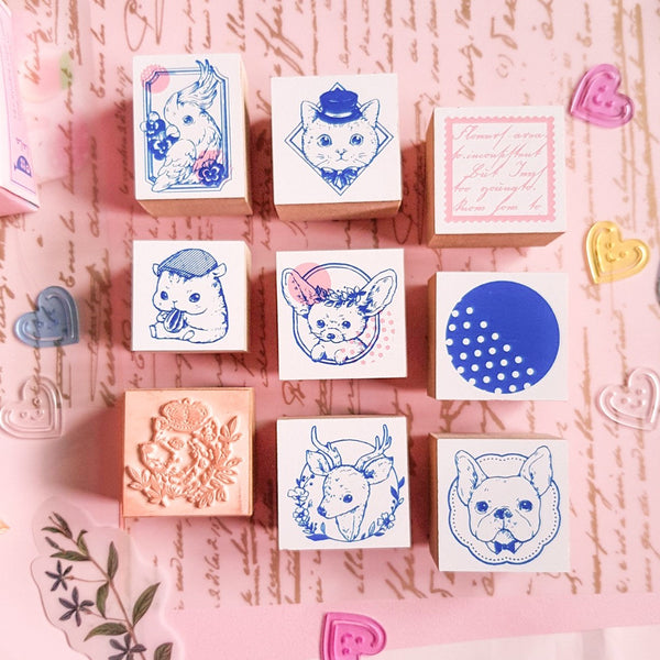 Micia Rubber Stamps Set: Animals Month