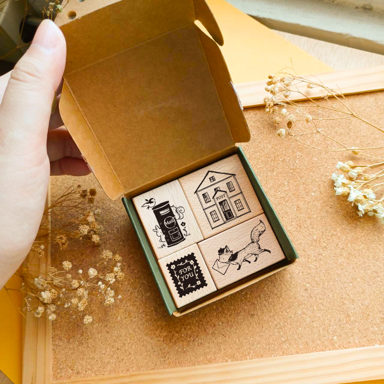 Micia Rubber Stamps Set: Forest Post Office