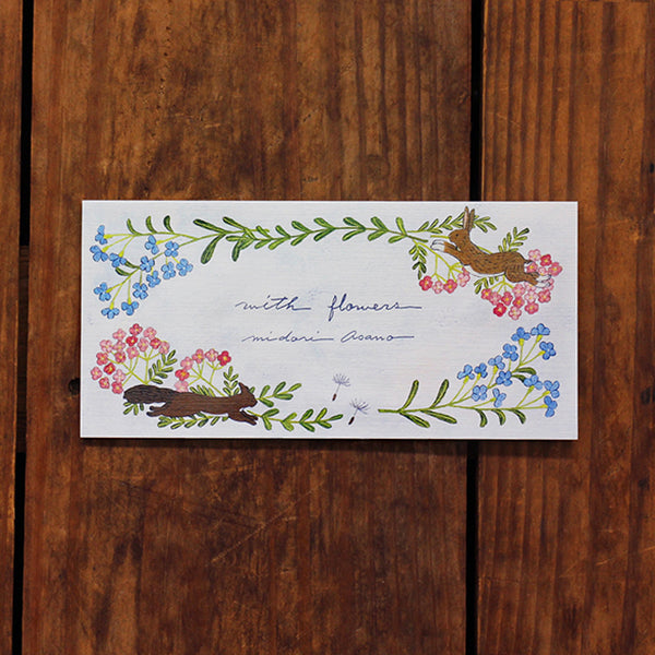 Cozyca Ippitsusen Memo Pad: With Flowers