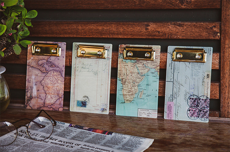 Mini Vintage Acrylic Clipboard and Notepad