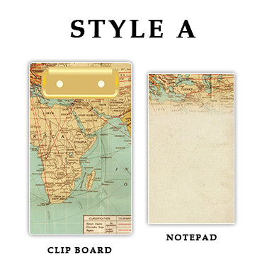 Mini Vintage Acrylic Clipboard and Notepad