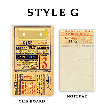 Mini Vintage Acrylic Clipboard and Notepad