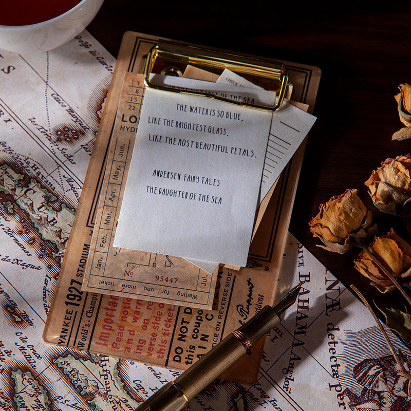 Mini Vintage Acrylic Clipboard and Notepad