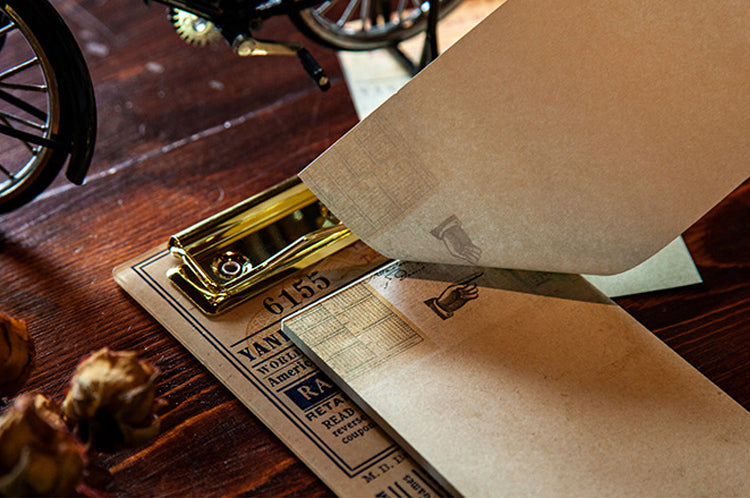 Mini Vintage Acrylic Clipboard and Notepad
