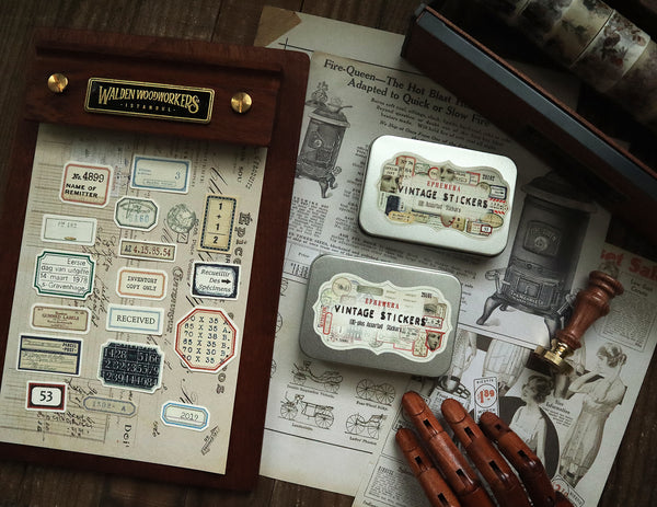 Vintage Tin Box Stickers