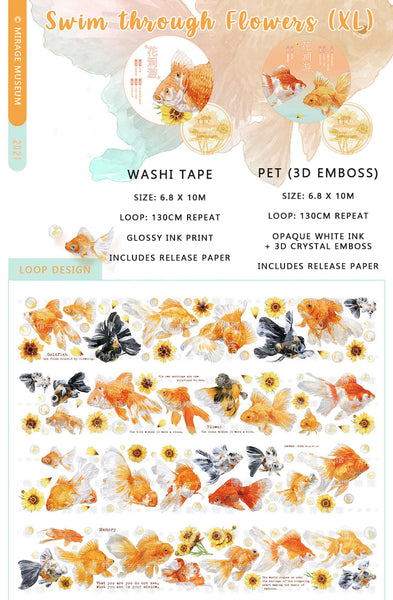 Mirage Museum Tape Sample: Swim Through Flowers