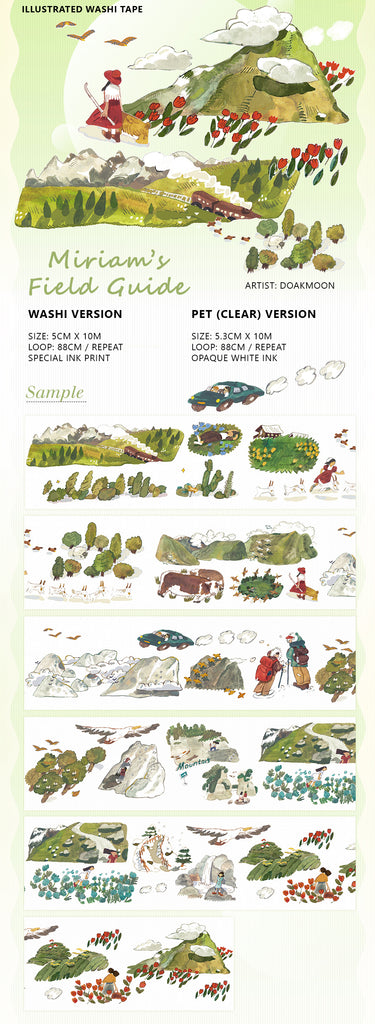 Falling Land Studio Washi Tape: Miriam's Field Guide
