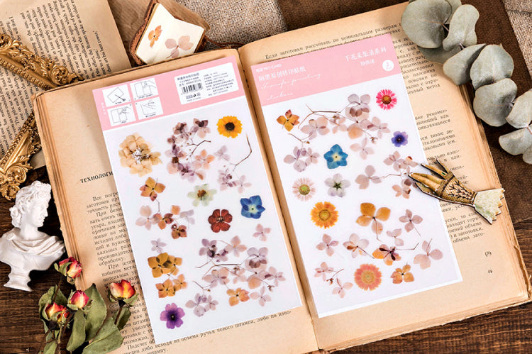 Flower Print-On Stickers