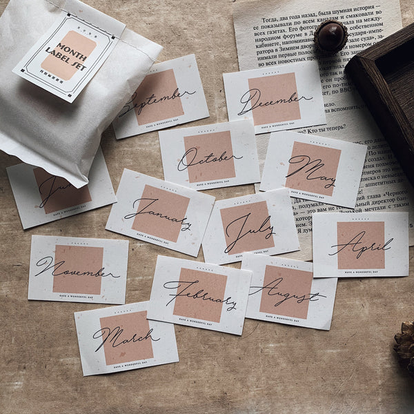96PCS Calendar Paper Labels