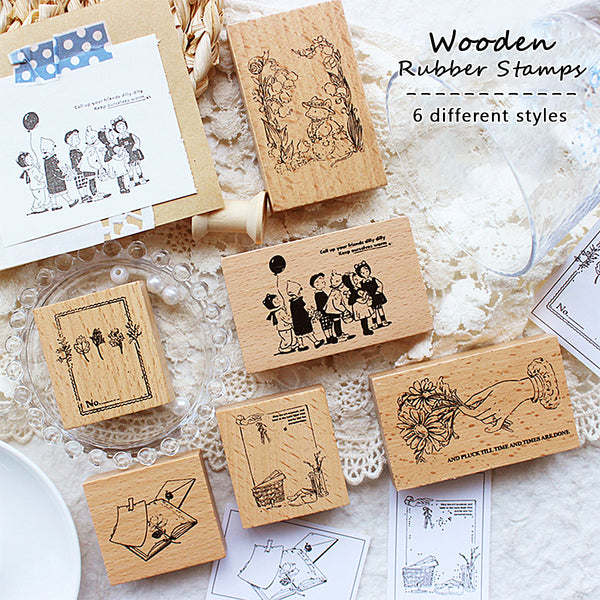 Little Cottage Series Wooden Stamps
