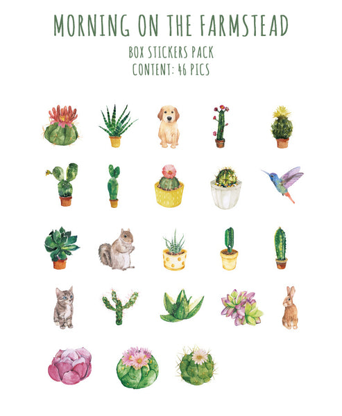 Morning on the Farmstead Box Sticker Set