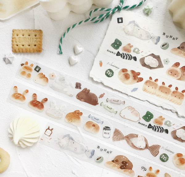 Neinei Illustration Masking Tape: Bunny Loaf