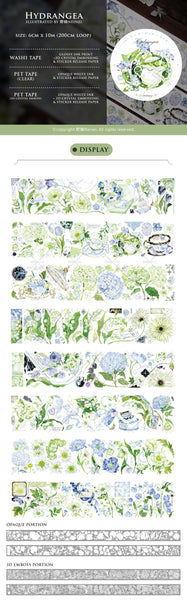 Neinei Illustration Tape Sample: Hydrangea