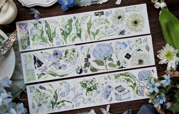 Neinei Illustration Tape Sample: Hydrangea