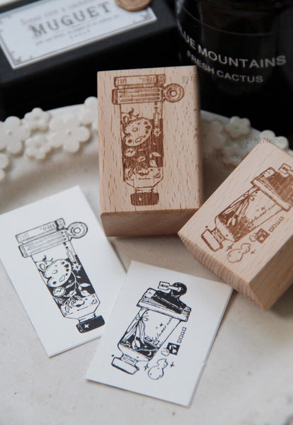 Neinei Illustration Stamp: Paint Tubes