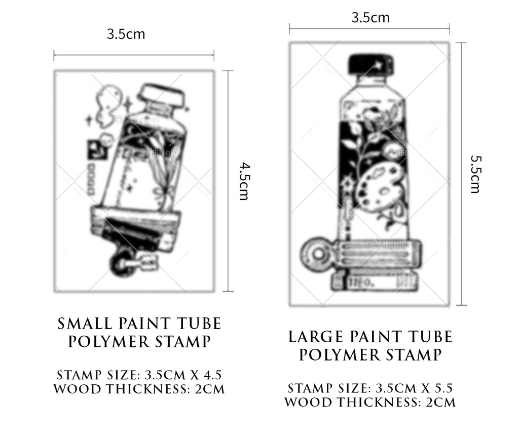Neinei Illustration Stamp: Paint Tubes