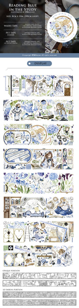 Neinei Illustration Tape Sample: Reading Blue in the Study
