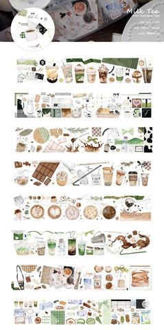 Neinei Illustration Masking Tape: Milk Tea