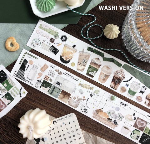 Neinei Illustration Masking Tape: Milk Tea