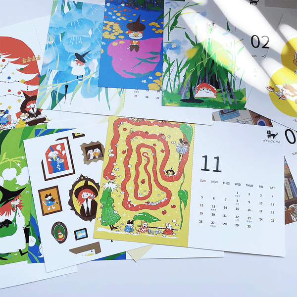 Nekocha 2023 Calendar Cards