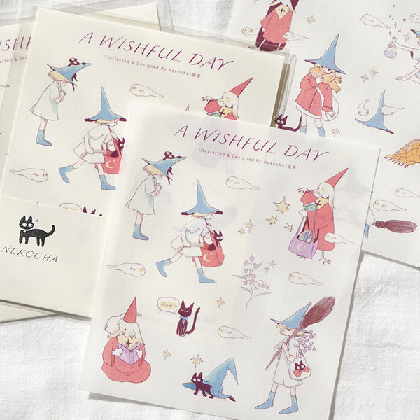 Nekocha Sticker Sheet: A Wishful Day