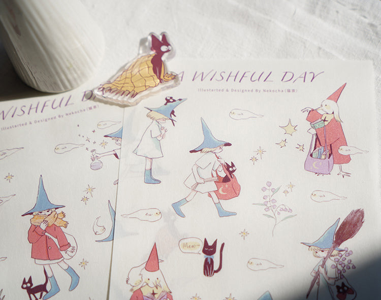 Nekocha Sticker Sheet: A Wishful Day