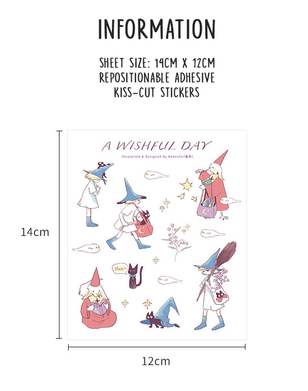 Nekocha Sticker Sheet: A Wishful Day