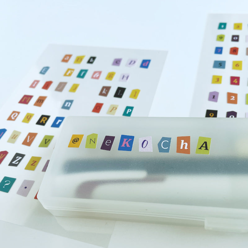 Nekocha Sticker Sheet: Letters and Numbers