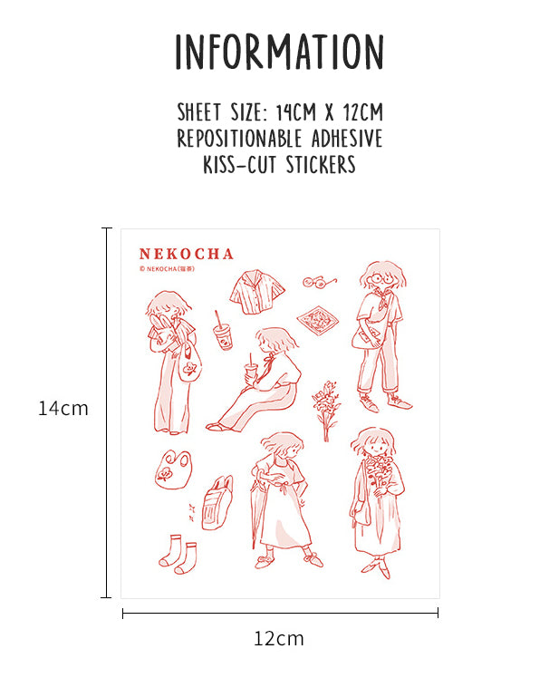 Nekocha Sticker Sheet: Little Moments