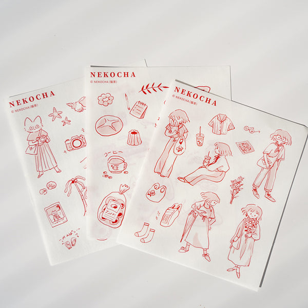 Nekocha Sticker Sheet: Little Moments