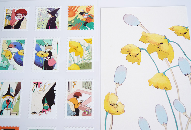 Nekocha Sticker Sheet: Stamps (White)