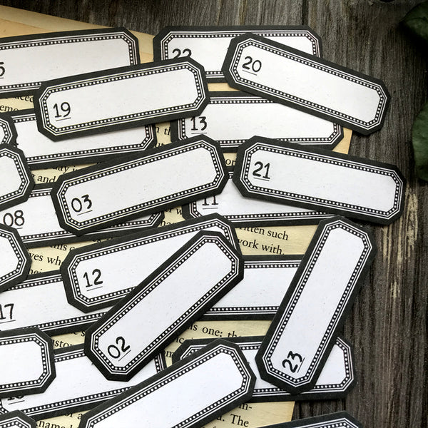 Vintage Calendar Label Stickers