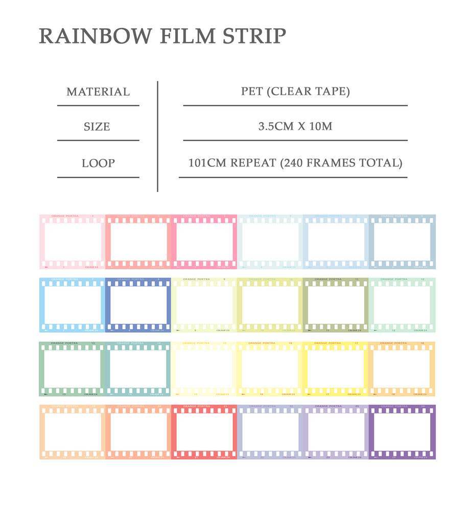 Orange Portia Masking Tape: Rainbow Film Strip