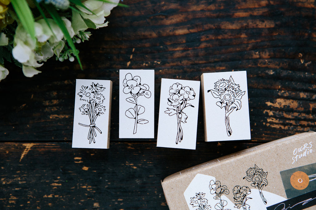 OURS Rubber Stamp: Flower Bouquet