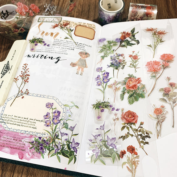 Floral and Botanical Clear Tape