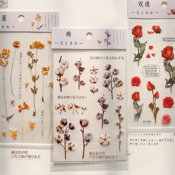 Clear Flowers Sticker Sheet
