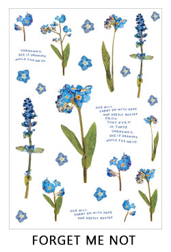 Clear Flowers Sticker Sheet