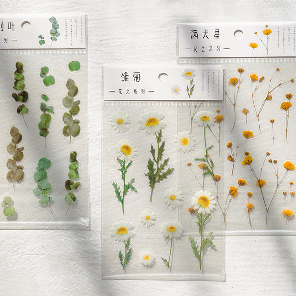 Clear Flowers Sticker Sheet