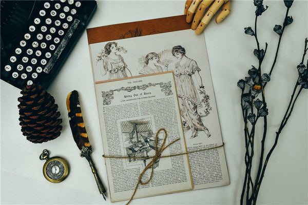 Old Book Page Prints Paper Pack