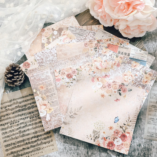 Rose Garden Themed Scrapbook Paper