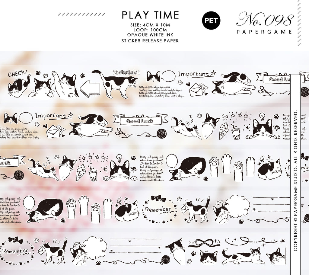 Frolicking Cats: Playtime PET Tape