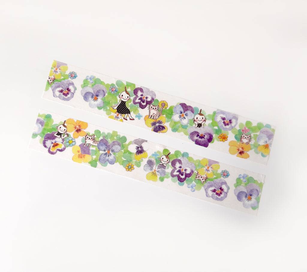 Papier Platz Washi Tape: Pansy