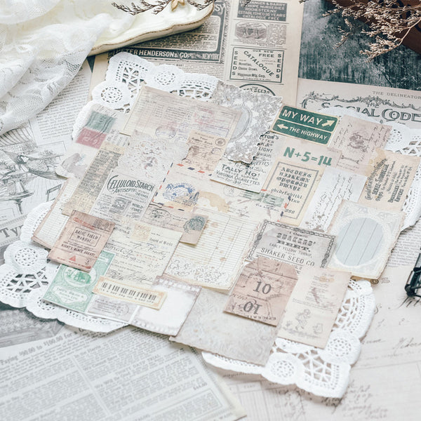 28PCS Vintage Pastel Labels Stickers Pack