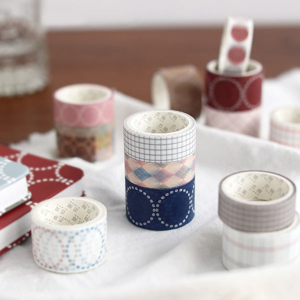 Dots and Checkers Pattern Washi Tape