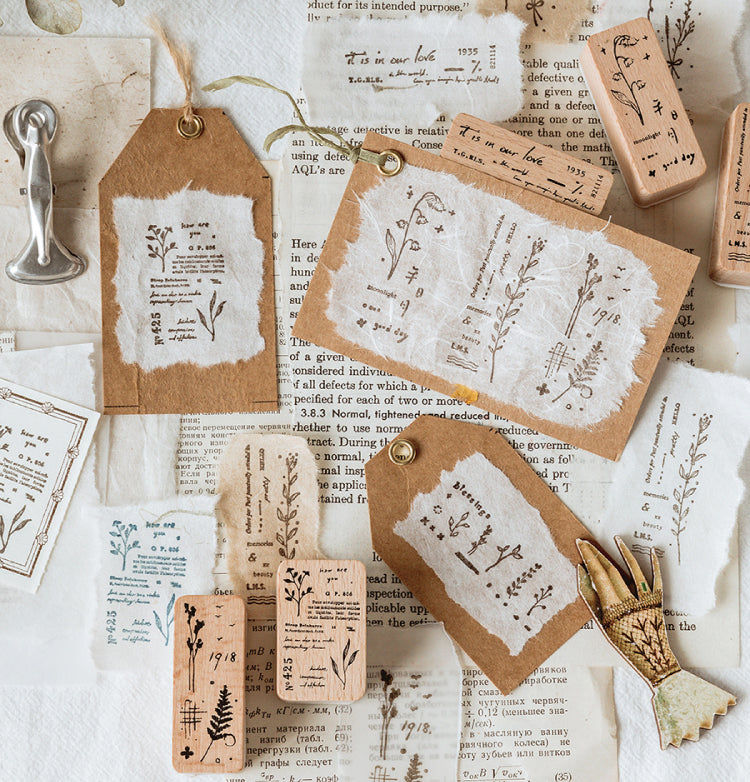 Plant Collection Book Series Rubber Stamps